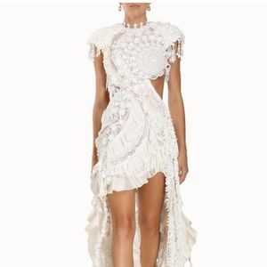 Zimmermann Wonderland Lace Frill Dress